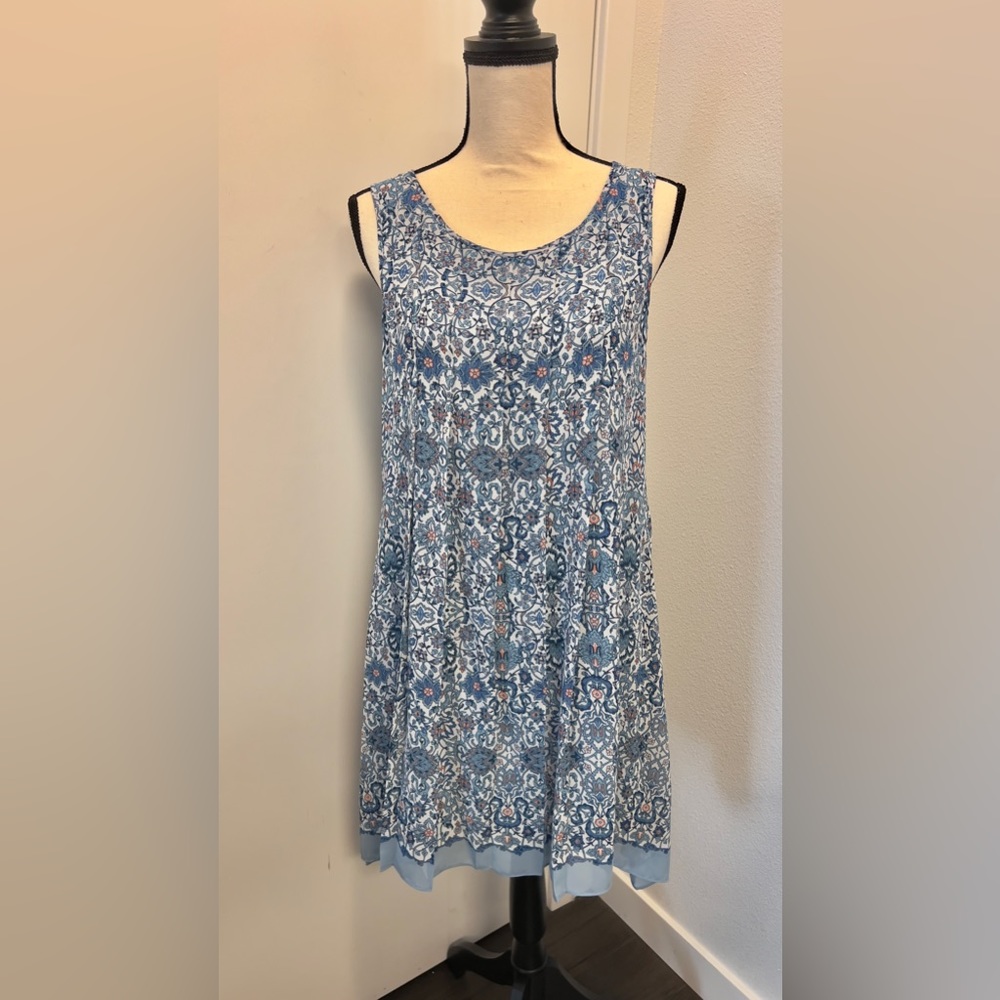 New with tag Max Studio blue sleeveless dress size S